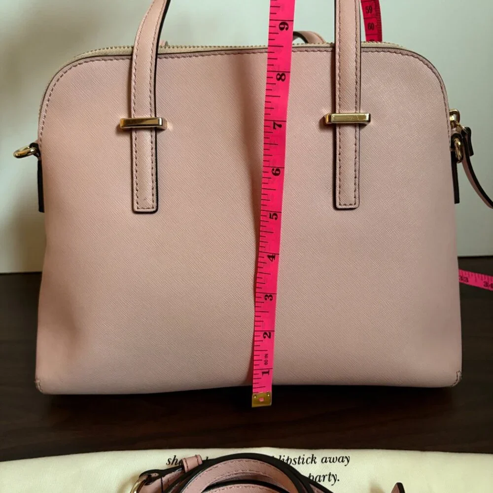 Kate Spade Cedar Street Maise Leather Pink/Rose Satchel Crossbody Quiet Luxury